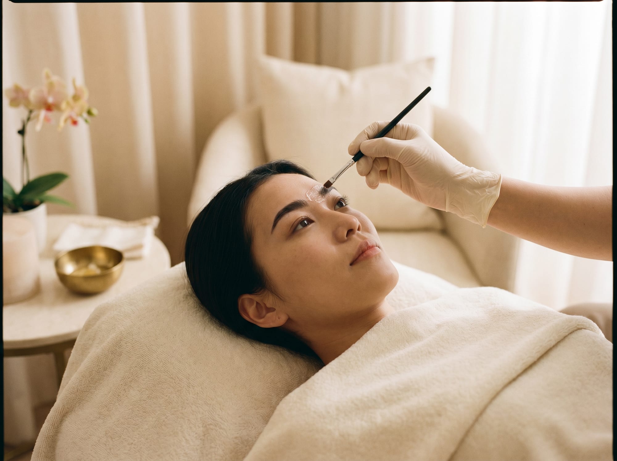 FOLMÉの眉wax症例 - ワックス脱毛で骨格に合わせて整えた美眉